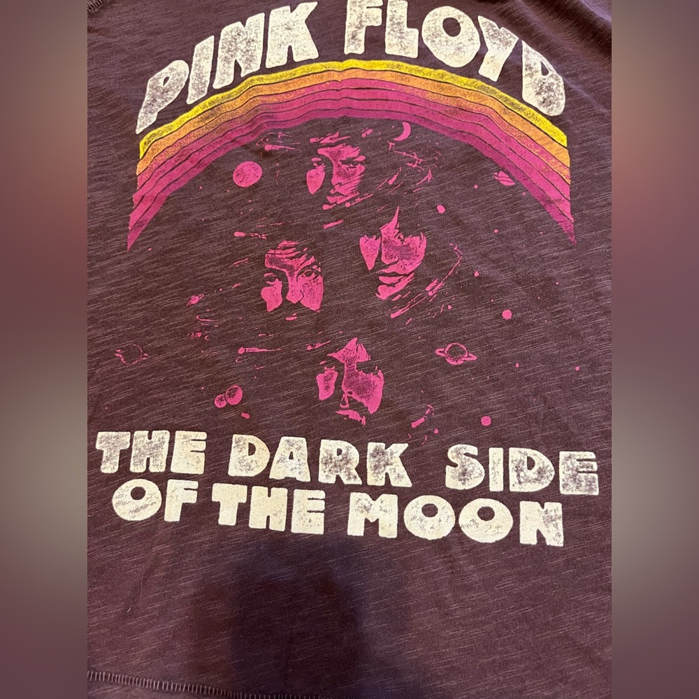 PINK FLOYD Lucky Brand Dark Purple Graphic Tee - Picture 5 of 5